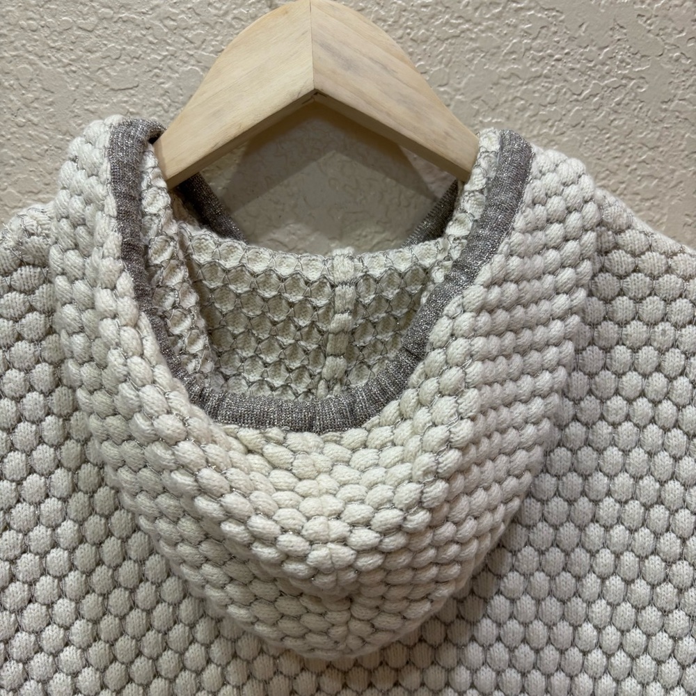 Anthropologie | Sleeping on Snow Hooded Knit Sweater Soft Cotton Angora Blend - Picture 11 of 11